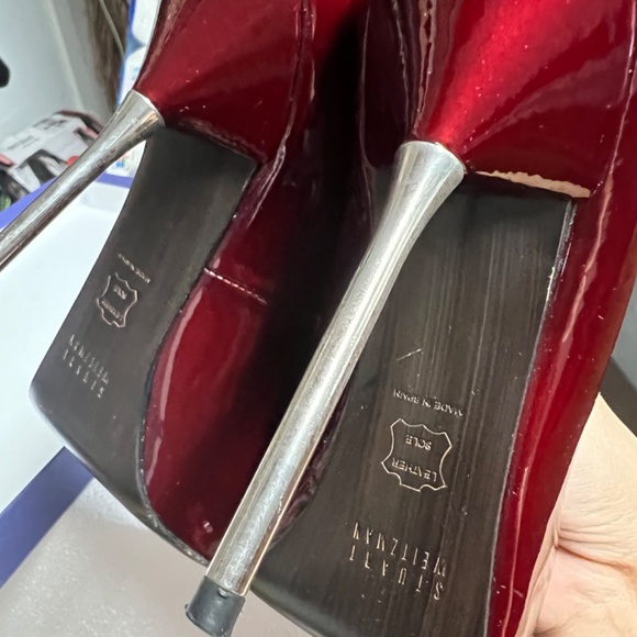 Stewart Weitzman Silver Heels
